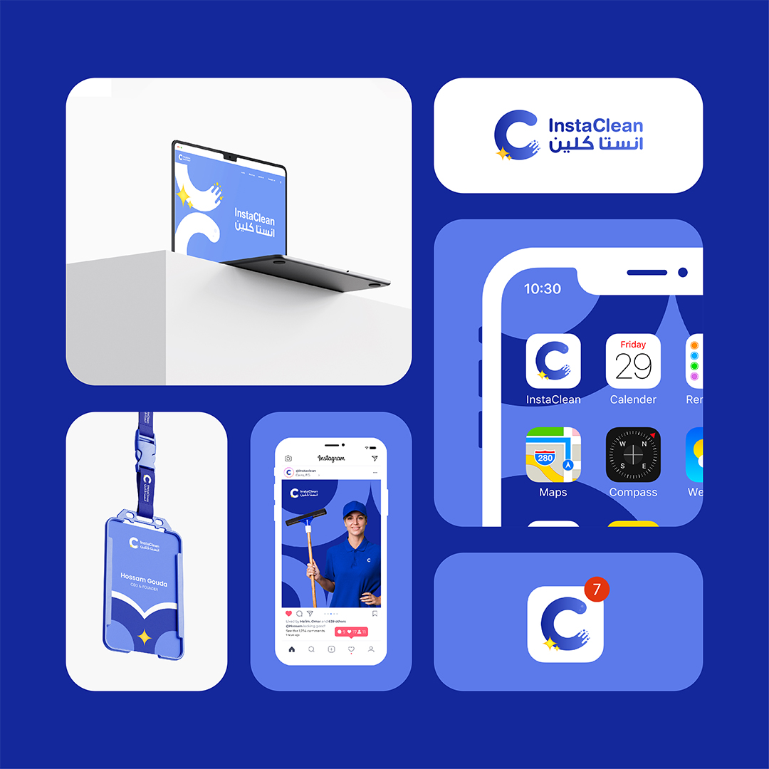 Instaclean房屋清潔服務(wù)公司logo設(shè)計vi形象設(shè)計,淡紫蘭清爽扁平風(fēng)格 Instaclean房屋清潔服務(wù)公司logo設(shè)計vi形象設(shè)計,淡紫蘭清爽扁平風(fēng)格