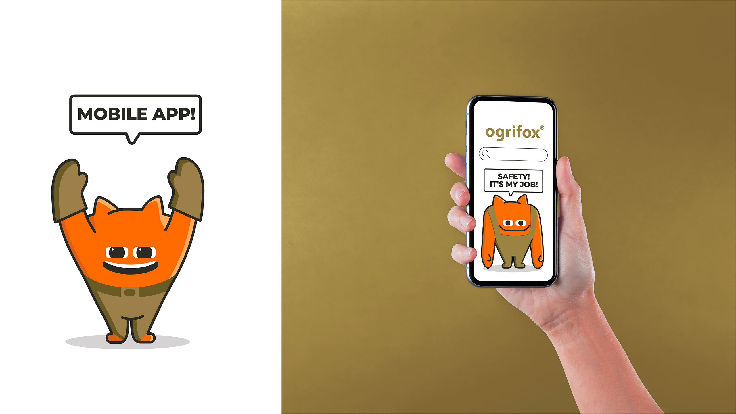 Ogrifox 安全防護(hù)服手套帽子工具工作服服飾“狐貍巨人”品牌卡通吉祥物設(shè)計(jì)及物料應(yīng)用-手機(jī)界面 Ogrifox 安全防護(hù)服手套帽子工具工作服服飾“狐貍巨人”品牌卡通吉祥物設(shè)計(jì)及物料應(yīng)用-手機(jī)界面