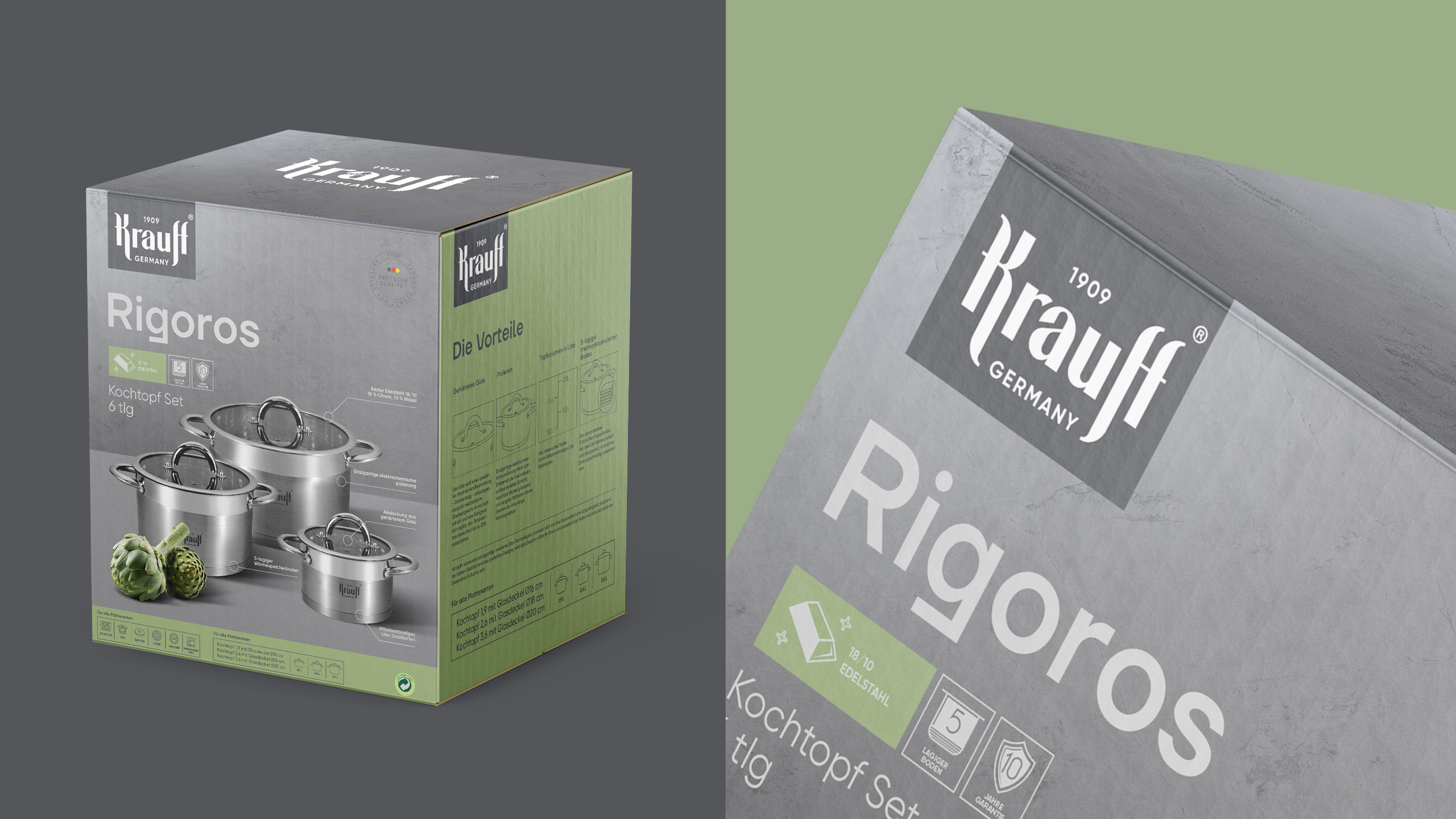 J?rgen Krauf 不銹鋼鍋具刀具品牌包裝設(shè)計(jì)logo設(shè)計(jì)