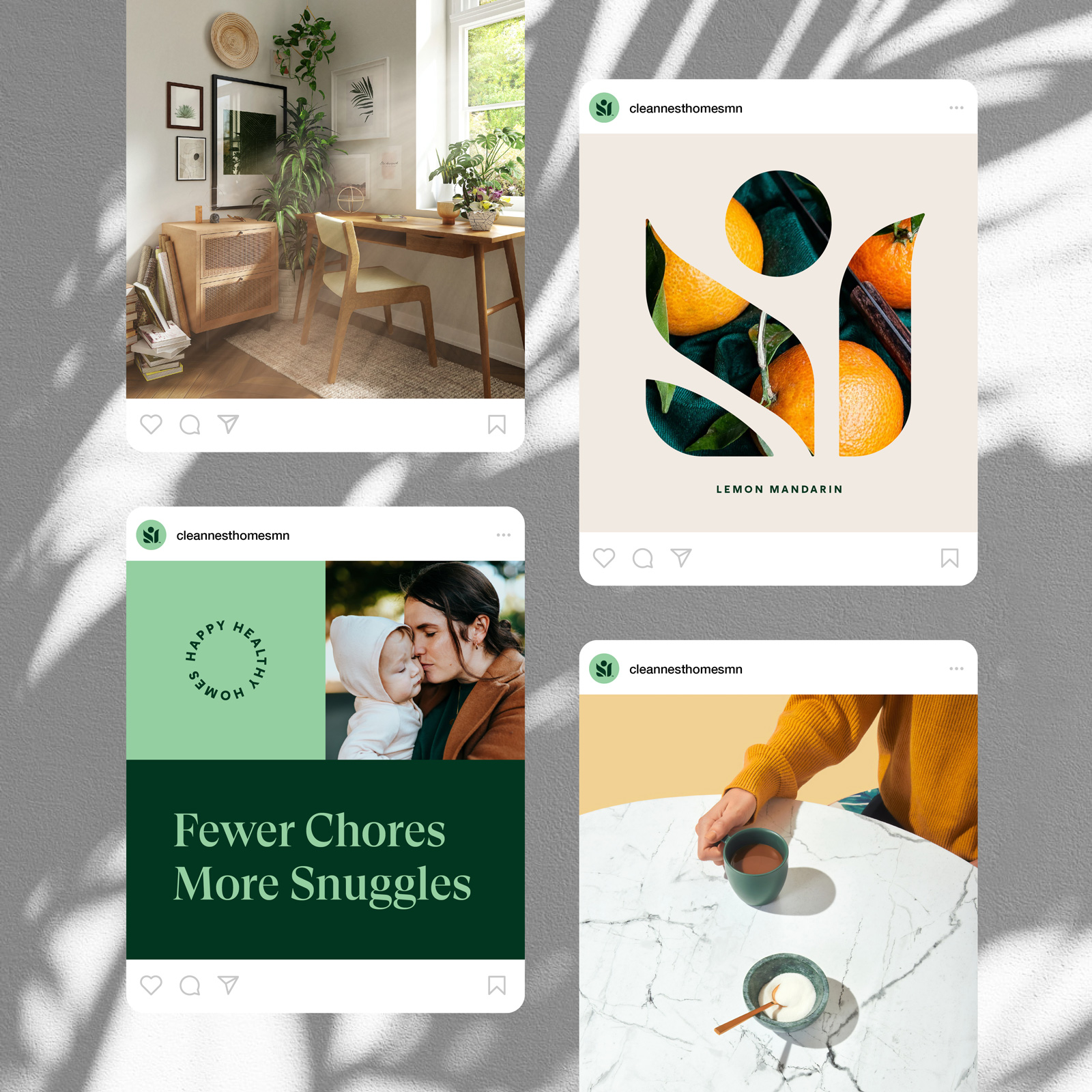CNH全天然清潔公司logo設(shè)計(jì)“綠色花朵”元素