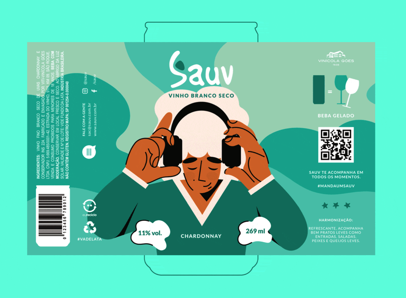 Sauv罐裝葡萄酒標(biāo)簽包裝設(shè)計(jì)和時(shí)尚人物插圖,開發(fā)年輕人更廣泛日常使用場景 Sauv罐裝葡萄酒標(biāo)簽包裝設(shè)計(jì)和時(shí)尚人物插圖,開發(fā)年輕人更廣泛日常使用場景
