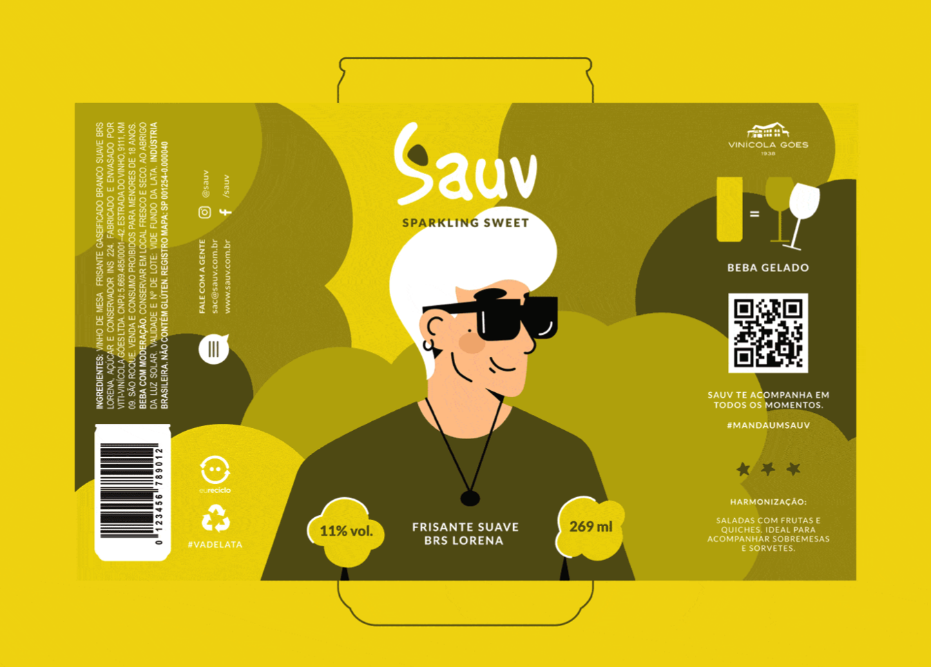 Sauv罐裝葡萄酒標(biāo)簽包裝設(shè)計(jì)和時(shí)尚人物插圖,開發(fā)年輕人更廣泛日常使用場景 Sauv罐裝葡萄酒標(biāo)簽包裝設(shè)計(jì)和時(shí)尚人物插圖,開發(fā)年輕人更廣泛日常使用場景