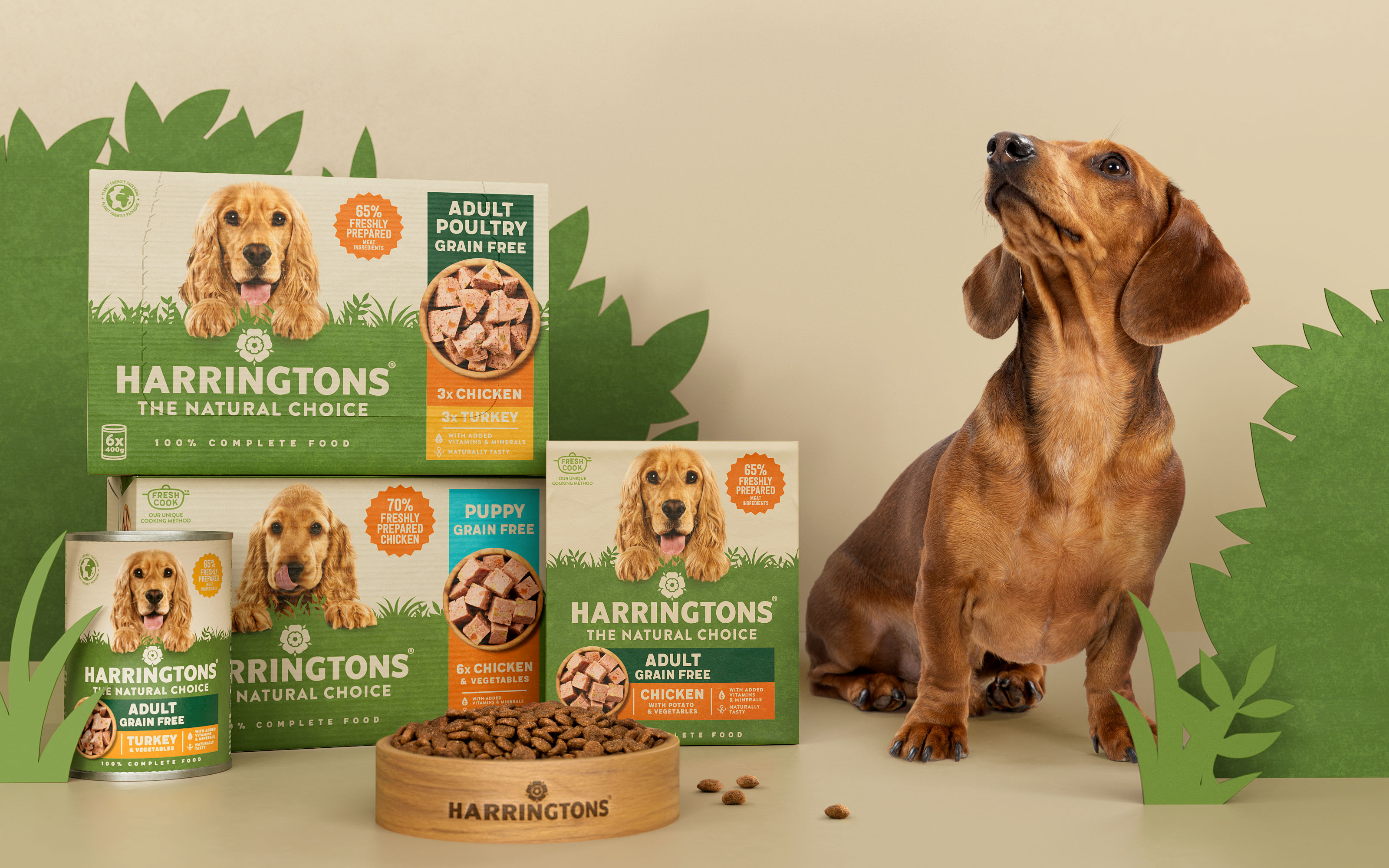 Harringtons哈靈頓貓糧狗糧寵物食品包裝設(shè)計,“草地動物”視覺貫穿所有包裝 Harringtons哈靈頓貓糧狗糧寵物食品包裝設(shè)計,“草地動物”視覺貫穿所有包裝