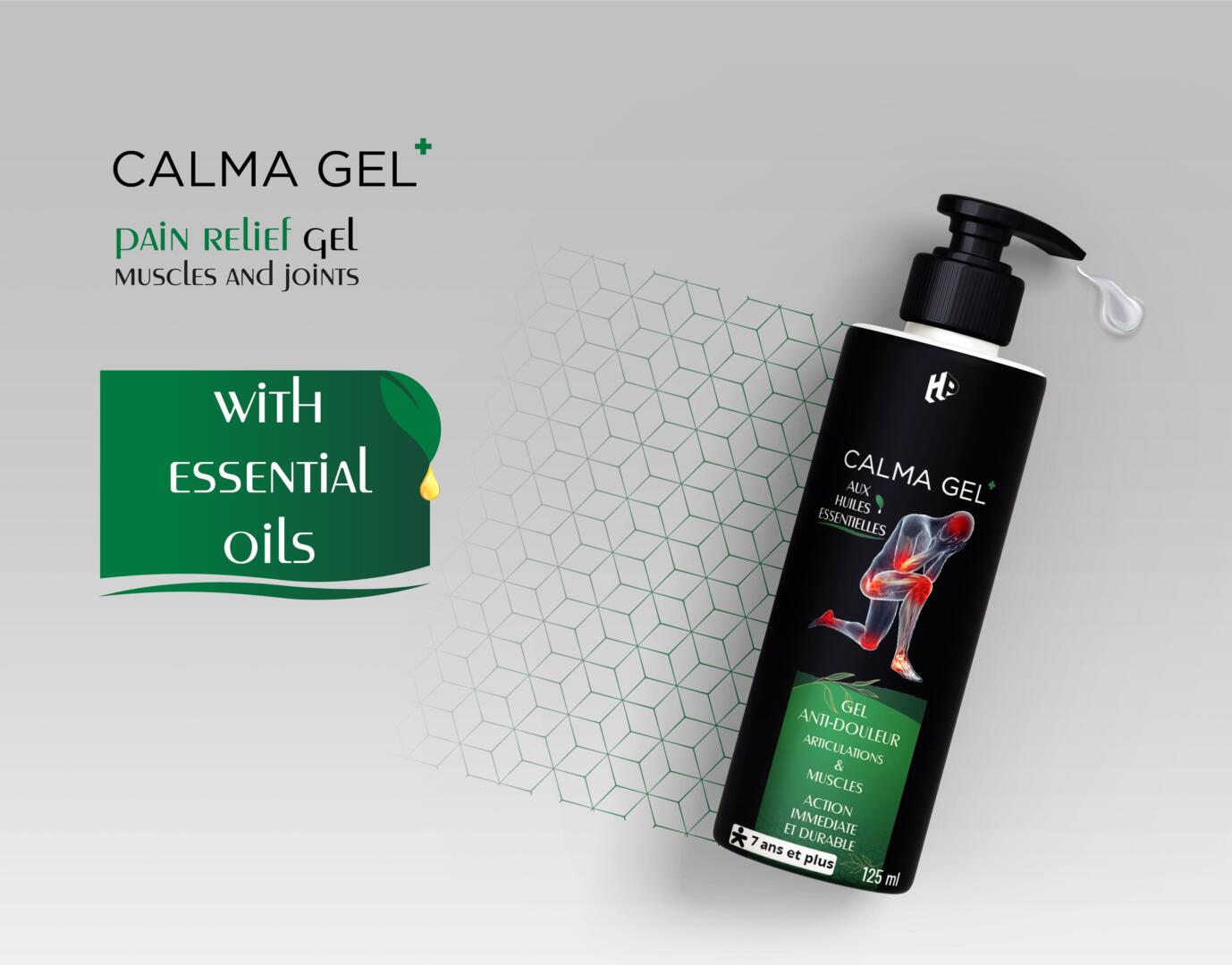CALMA GEL 緩解肌肉疼痛和關(guān)節(jié)靈活鈣鎂凝膠包裝設(shè)計