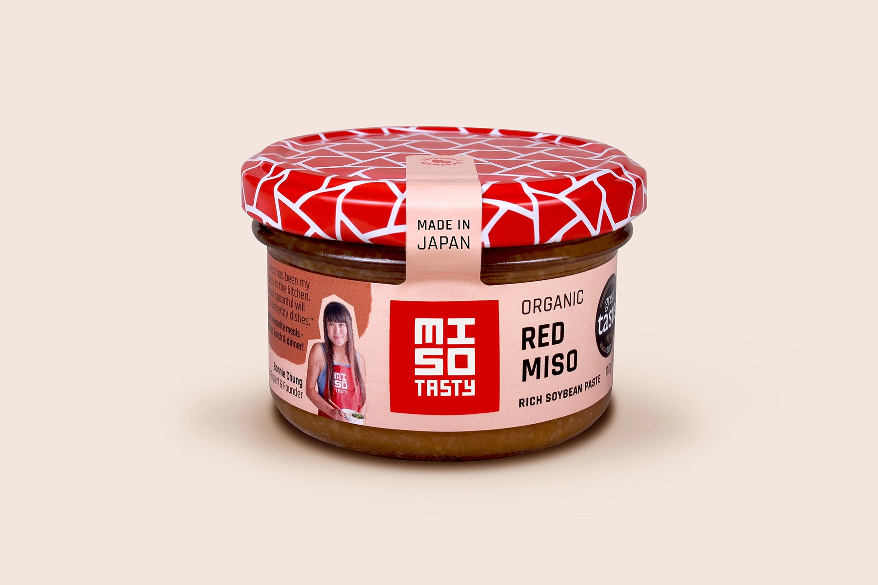 Miso Tasty日式味增調(diào)味品包裝設(shè)計,突出品牌logo與三角組合圖案識別元素 Miso Tasty日式味增調(diào)味品包裝設(shè)計,突出品牌logo與三角組合圖案識別元素