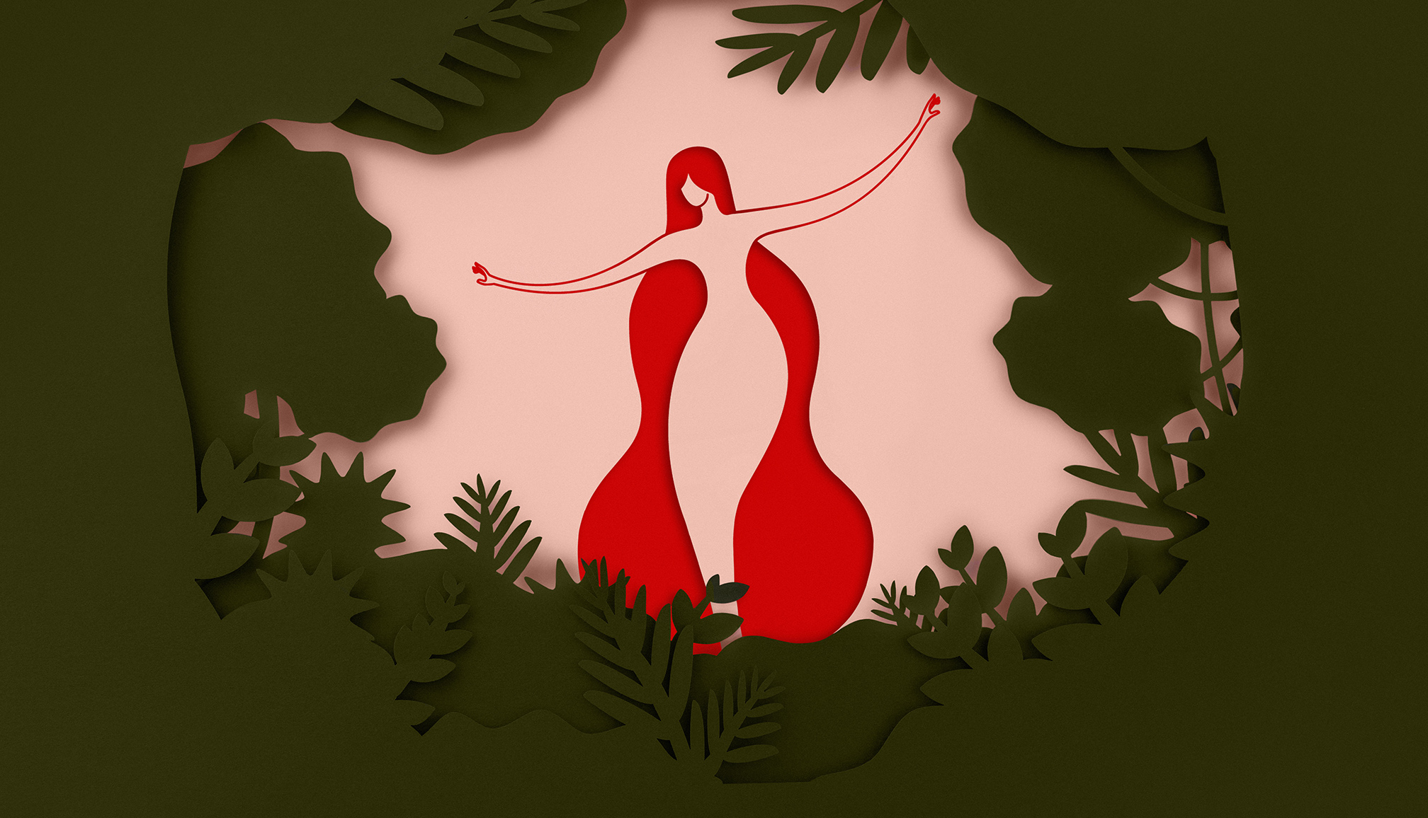Ninfa 生活社區(qū)logo設(shè)計“女人身體曲線”品牌形象設(shè)計，一個放松身心享受寧靜生活的地方