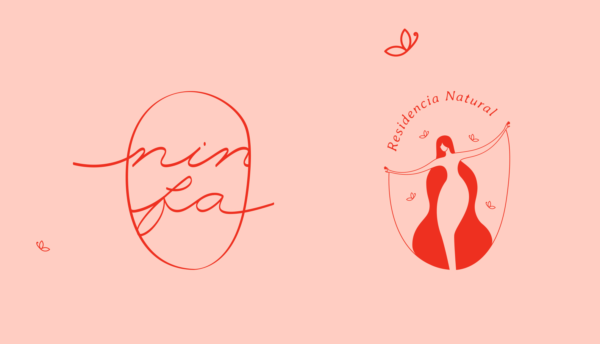 Ninfa 生活社區(qū)logo設(shè)計“女人身體曲線”品牌形象設(shè)計，一個放松身心享受寧靜生活的地方