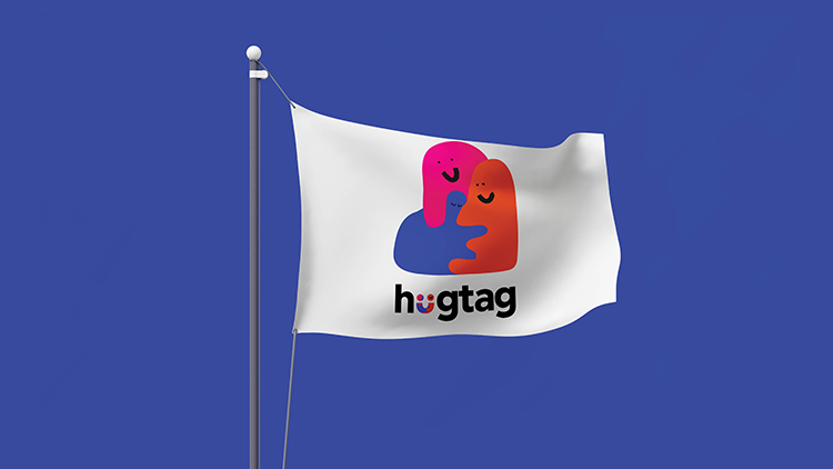 Hugtag公益品牌形象設(shè)計(jì)擁抱理念logo設(shè)計(jì)，倡導(dǎo)奉獻(xiàn)與團(tuán)結(jié)