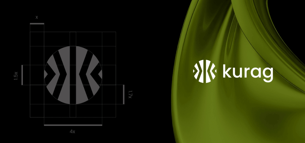 Kurag數(shù)字加密貨幣logo設(shè)計(jì)品牌形象設(shè)計(jì)K字母圓形logo綠色系 Kurag數(shù)字加密貨幣logo設(shè)計(jì)品牌形象設(shè)計(jì)K字母圓形logo綠色系