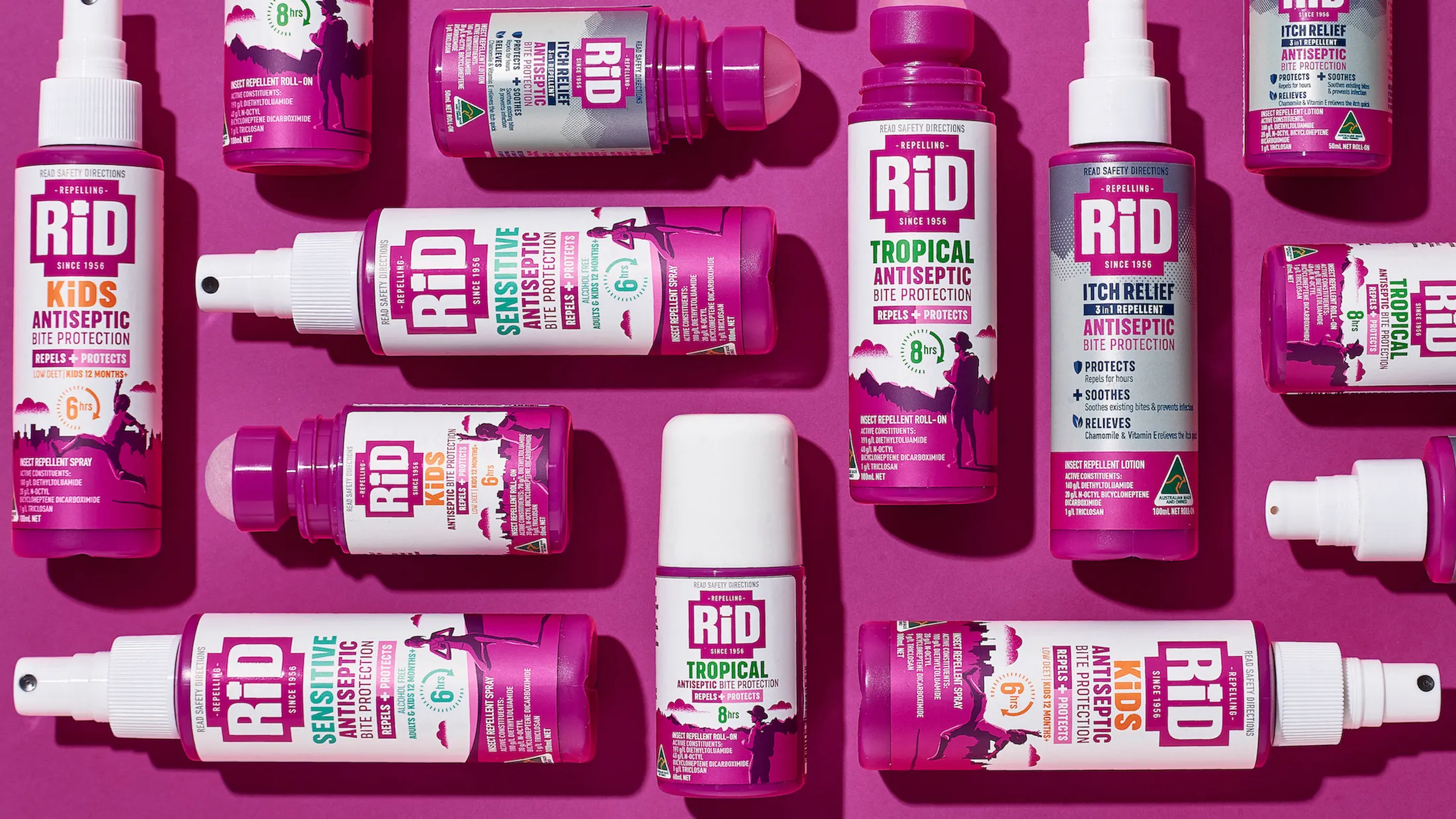 RiD驅(qū)蟲(chóng)劑驅(qū)蚊劑品牌包裝更新設(shè)計(jì),突出醫(yī)療醫(yī)藥屬性與戶外使用場(chǎng)景的紫色風(fēng)格 RiD驅(qū)蟲(chóng)劑驅(qū)蚊劑品牌包裝更新設(shè)計(jì),突出醫(yī)療醫(yī)藥屬性與戶外使用場(chǎng)景的紫色風(fēng)格