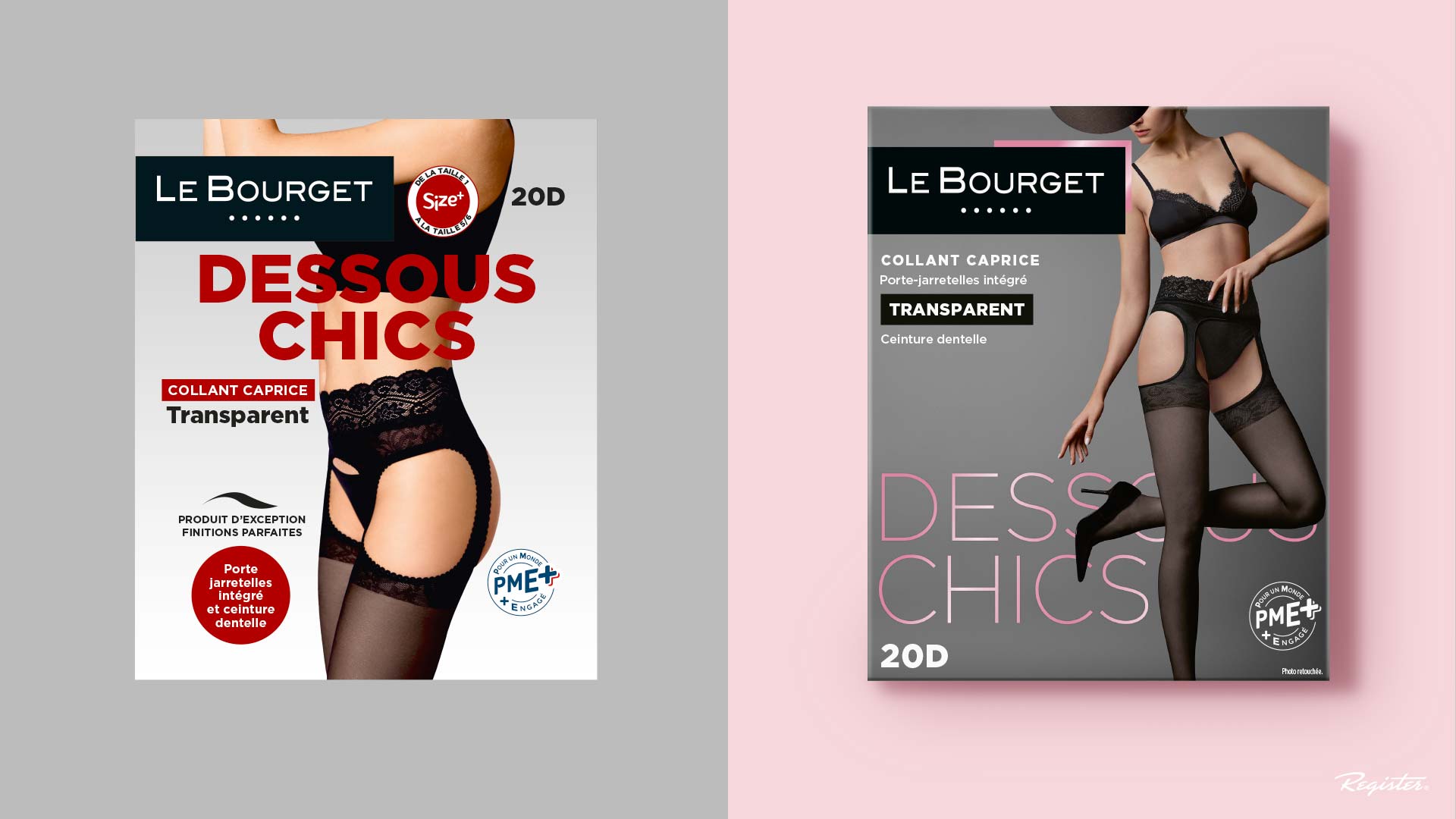 Le Bourget女性性感內(nèi)衣緊身褲產(chǎn)品包裝設(shè)計，時尚雜志風格