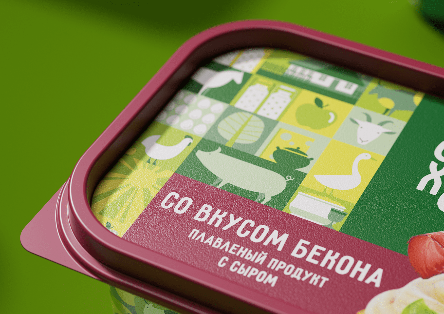 ZELENYJ KHUTOROK 奶酪三明治食品產(chǎn)品線包裝設(shè)計，虛實結(jié)合的自然清淡設(shè)計風(fēng)格