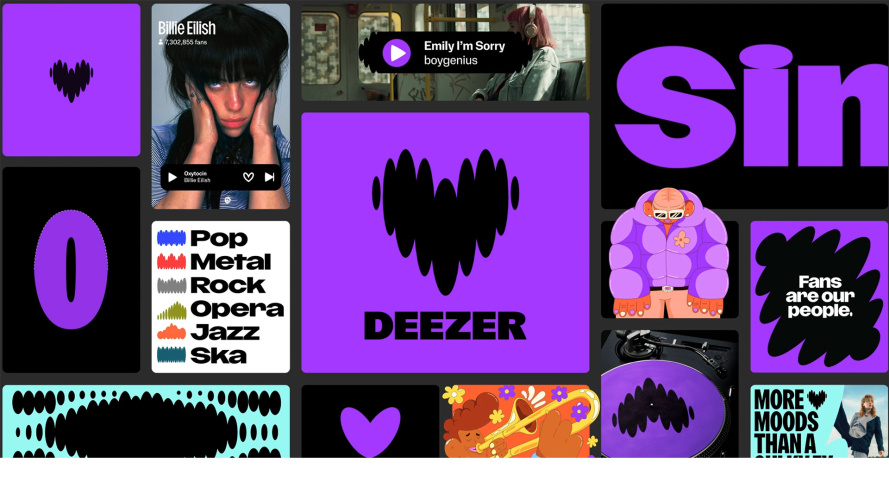 Deezer音樂平臺app品牌logo設(shè)計(jì)vi視覺形象識別設(shè)計(jì),跳動的心臟 Deezer音樂平臺app品牌logo設(shè)計(jì)vi視覺形象識別設(shè)計(jì),跳動的心臟