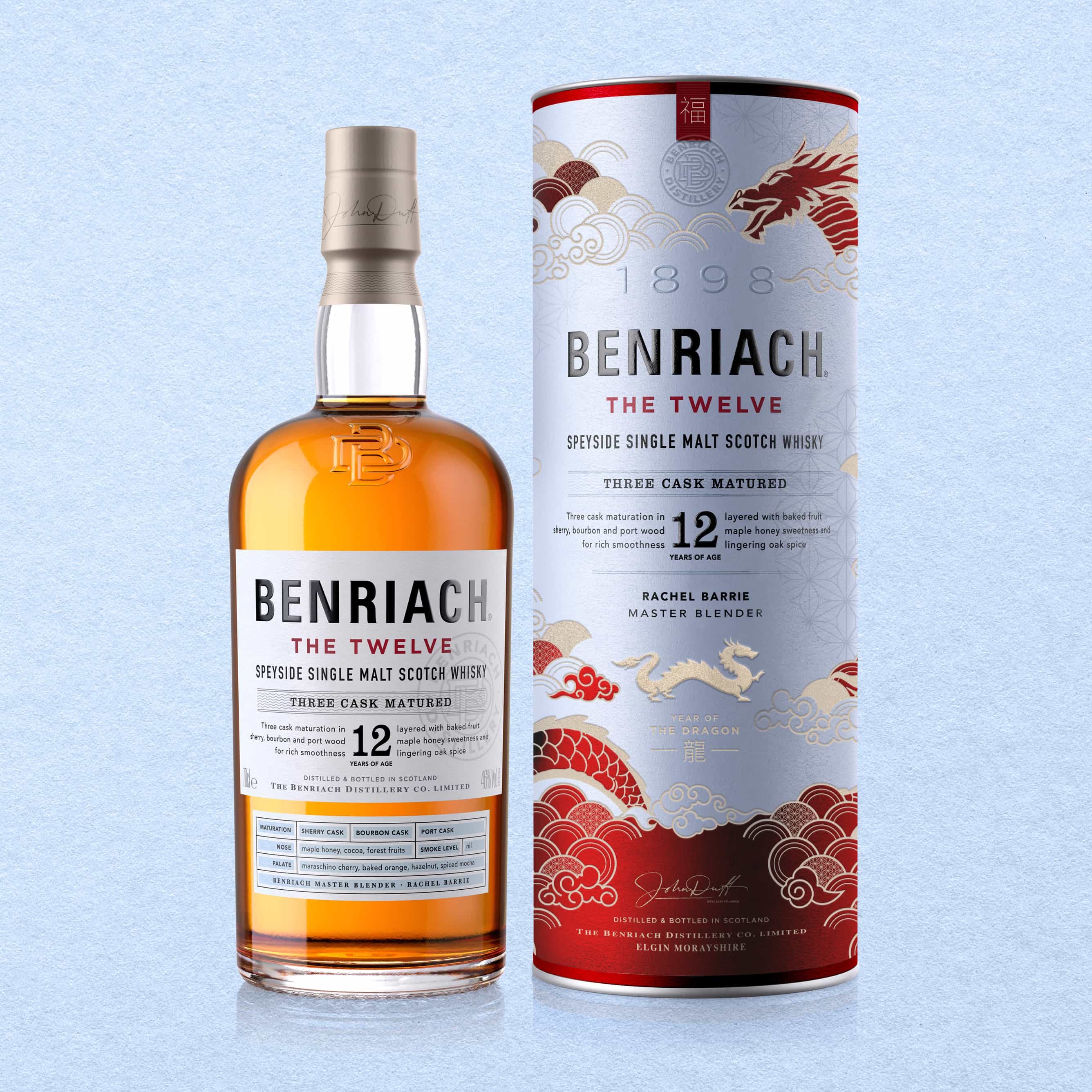 Benriach 單一麥芽蘇格蘭威士忌設(shè)計中國年節(jié)日酒包裝,2024兔年龍年元素 Benriach 單一麥芽蘇格蘭威士忌設(shè)計中國年節(jié)日酒包裝,2024兔年龍年元素