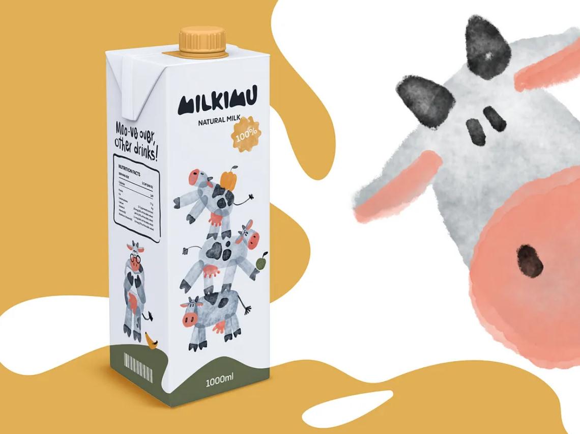 Milkimu牛奶乳制品品牌包裝設(shè)計(jì)和營(yíng)銷(xiāo)圖形,可愛(ài)手繪卡通牛牛元素-大牛奶紙盒設(shè)計(jì) Milkimu牛奶乳制品品牌包裝設(shè)計(jì)和營(yíng)銷(xiāo)圖形,可愛(ài)手繪卡通牛牛元素-大牛奶紙盒設(shè)計(jì)