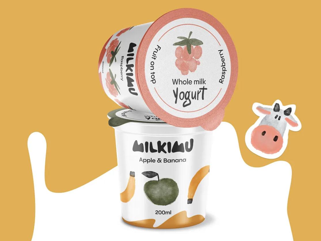 Milkimu牛奶乳制品品牌包裝設(shè)計(jì)和營(yíng)銷(xiāo)圖形,可愛(ài)手繪卡通牛牛元素-酸奶包裝設(shè)計(jì) Milkimu牛奶乳制品品牌包裝設(shè)計(jì)和營(yíng)銷(xiāo)圖形,可愛(ài)手繪卡通牛牛元素-酸奶包裝設(shè)計(jì)