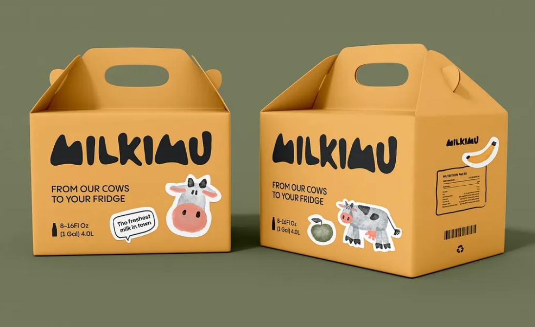 Milkimu牛奶乳制品品牌包裝設(shè)計(jì)和營(yíng)銷(xiāo)圖形,可愛(ài)手繪卡通牛牛元素-大送貨箱設(shè)計(jì) Milkimu牛奶乳制品品牌包裝設(shè)計(jì)和營(yíng)銷(xiāo)圖形,可愛(ài)手繪卡通牛牛元素-大送貨箱設(shè)計(jì)