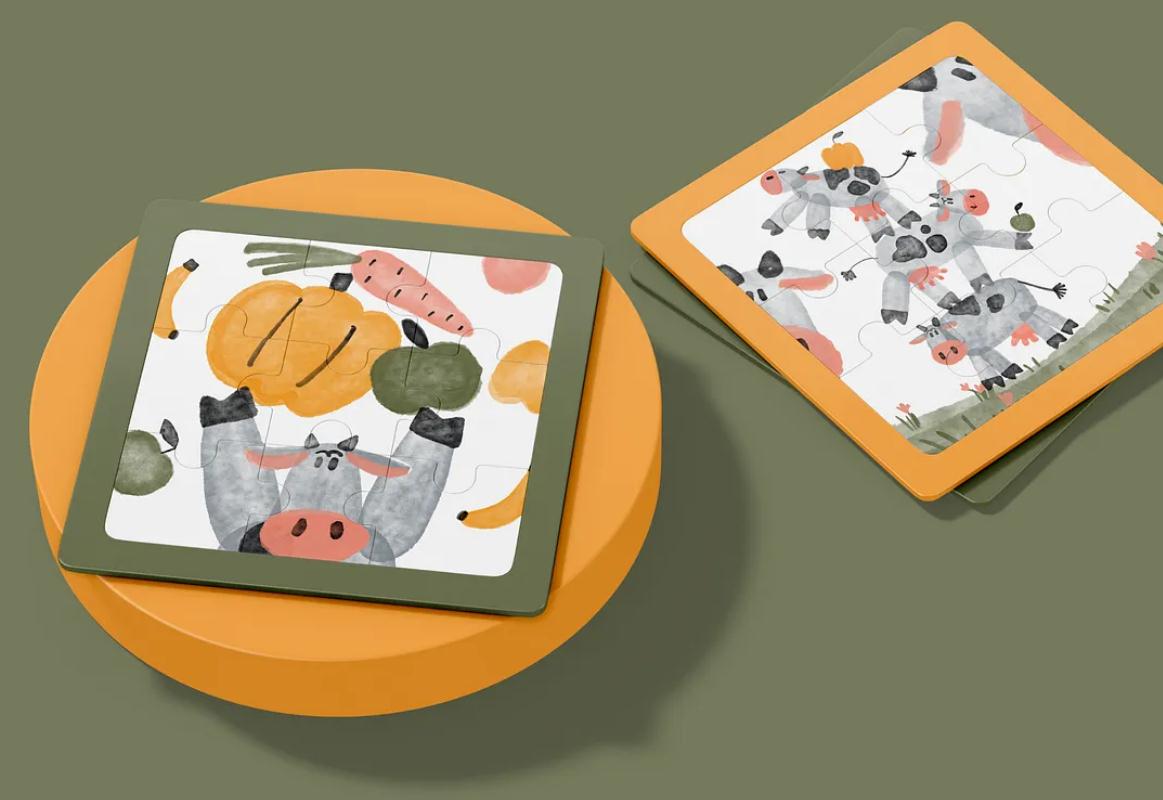 Milkimu牛奶乳制品品牌包裝設(shè)計(jì)和營(yíng)銷(xiāo)圖形,可愛(ài)手繪卡通牛牛元素-拼圖杯墊設(shè)計(jì) Milkimu牛奶乳制品品牌包裝設(shè)計(jì)和營(yíng)銷(xiāo)圖形,可愛(ài)手繪卡通牛牛元素-拼圖杯墊設(shè)計(jì)