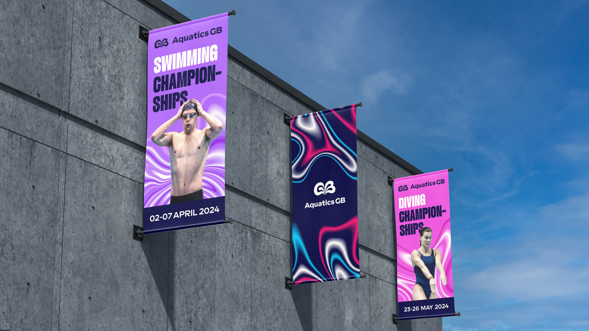 Aquatics GB英國水上運動協(xié)會品牌起名與品牌形象vi設(shè)計,水花GB字母logo設(shè)計 Aquatics GB英國水上運動協(xié)會品牌起名與品牌形象vi設(shè)計,水花GB字母logo設(shè)計