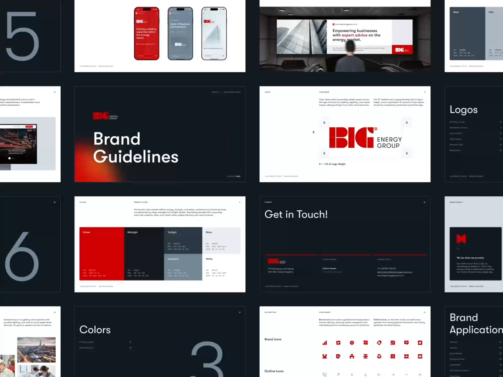 BIG Energy Group能源企業(yè)品牌形象重塑設計與網(wǎng)站設計,幾何字母logo與黑紅工業(yè)風 BIG Energy Group能源企業(yè)品牌形象重塑設計與網(wǎng)站設計,幾何字母logo與黑紅工業(yè)風