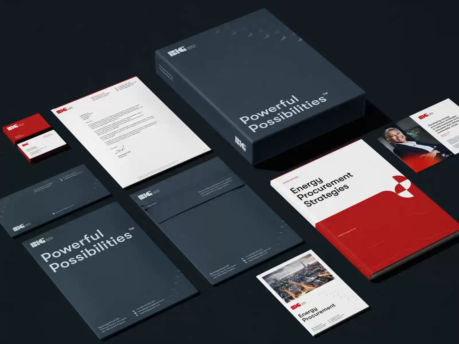 BIG Energy Group能源企業(yè)品牌vi形象重塑設計與網(wǎng)站設計,幾何字母logo與黑紅工業(yè)風 BIG Energy Group能源企業(yè)品牌vi形象重塑設計與網(wǎng)站設計,幾何字母logo與黑紅工業(yè)風