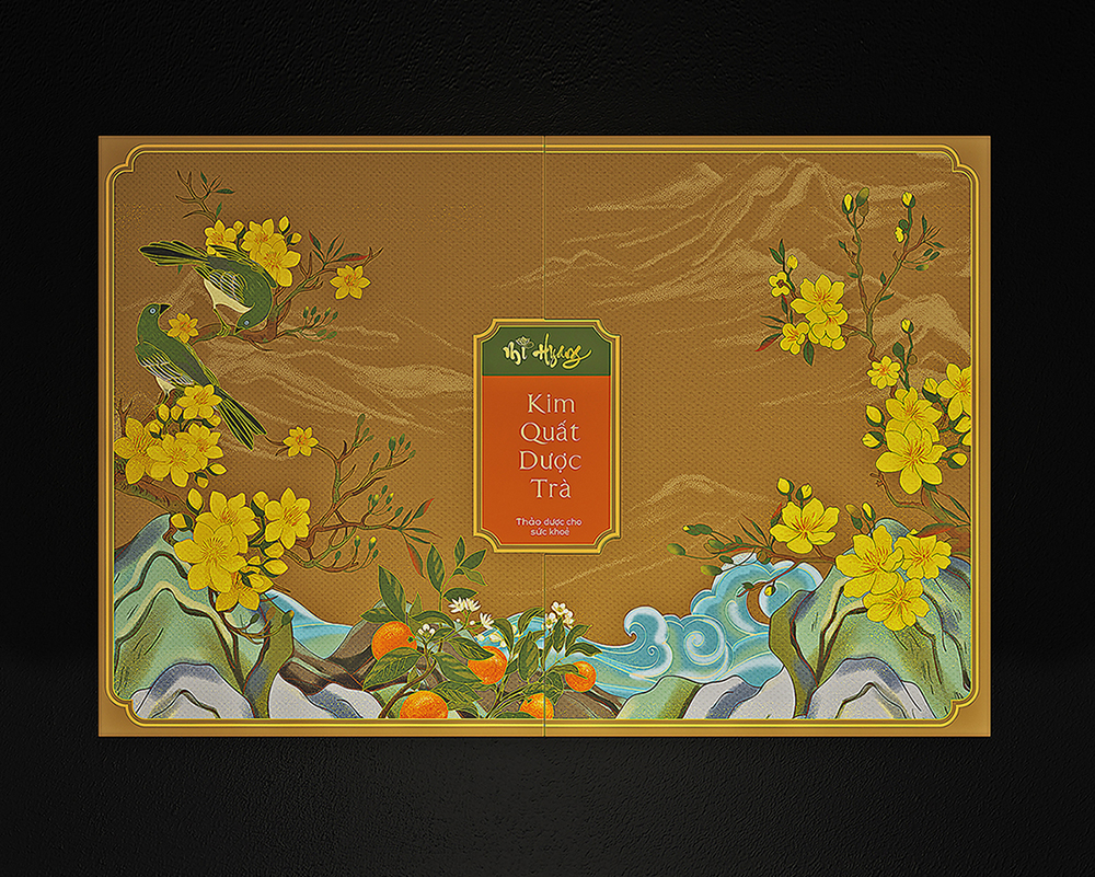 Mi Hyang“美香”小青柑金橘藥茶禮盒包裝設(shè)計(jì)。中式風(fēng)格花鳥插畫 Mi Hyang“美香”小青柑金橘藥茶禮盒包裝設(shè)計(jì)。中式風(fēng)格花鳥插畫