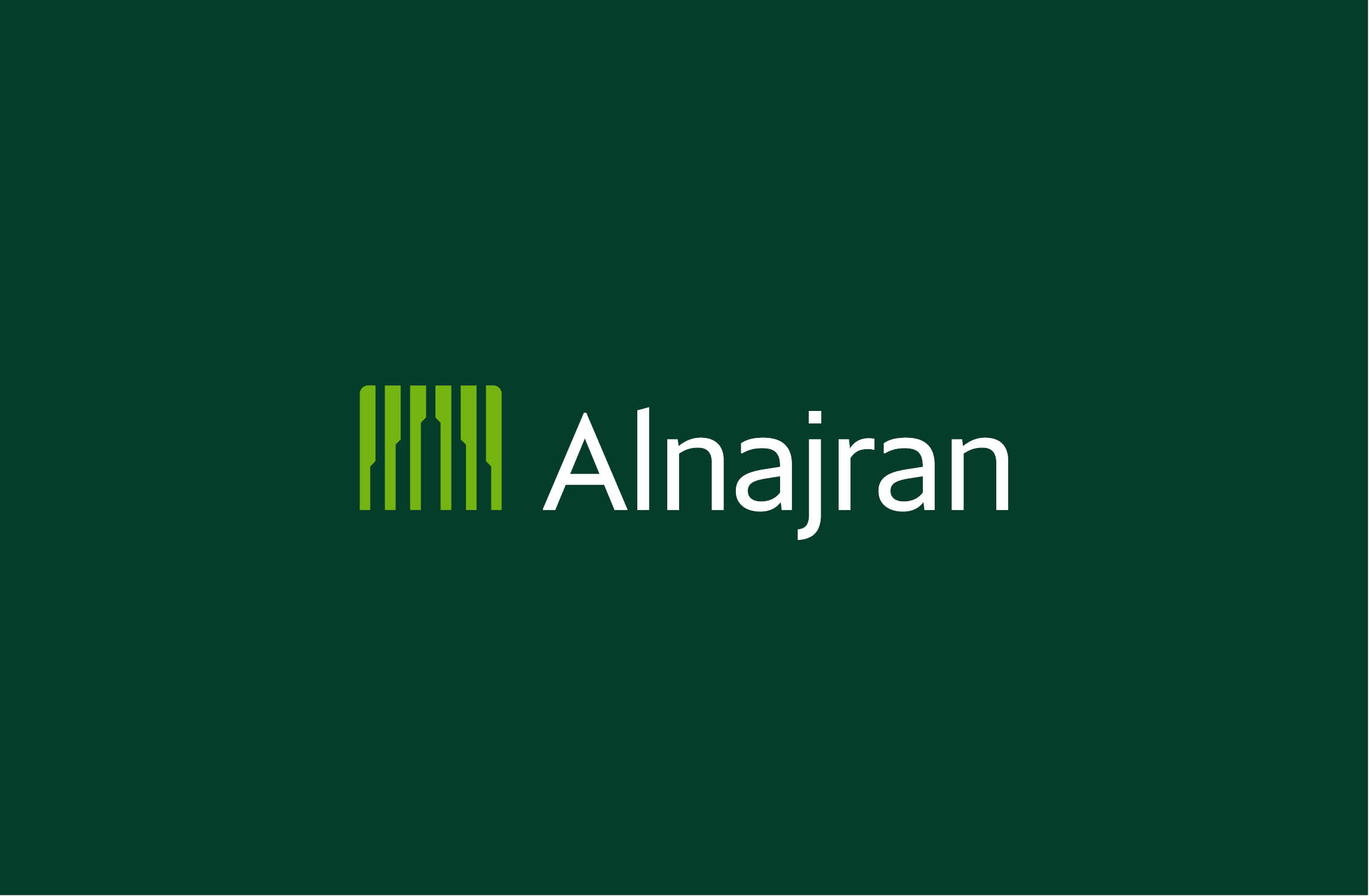 Alnajran綠色住宅社區(qū)打造品牌logo設(shè)計。綠色負空間設(shè)計