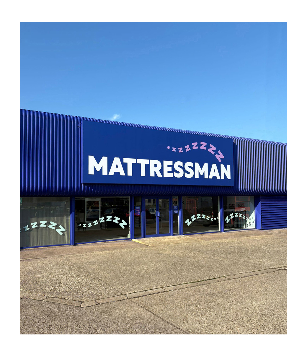 Mattressman英國最大在線床墊零售商品牌形象重塑logo設計vi應用設計-睡眠字母Z曲線