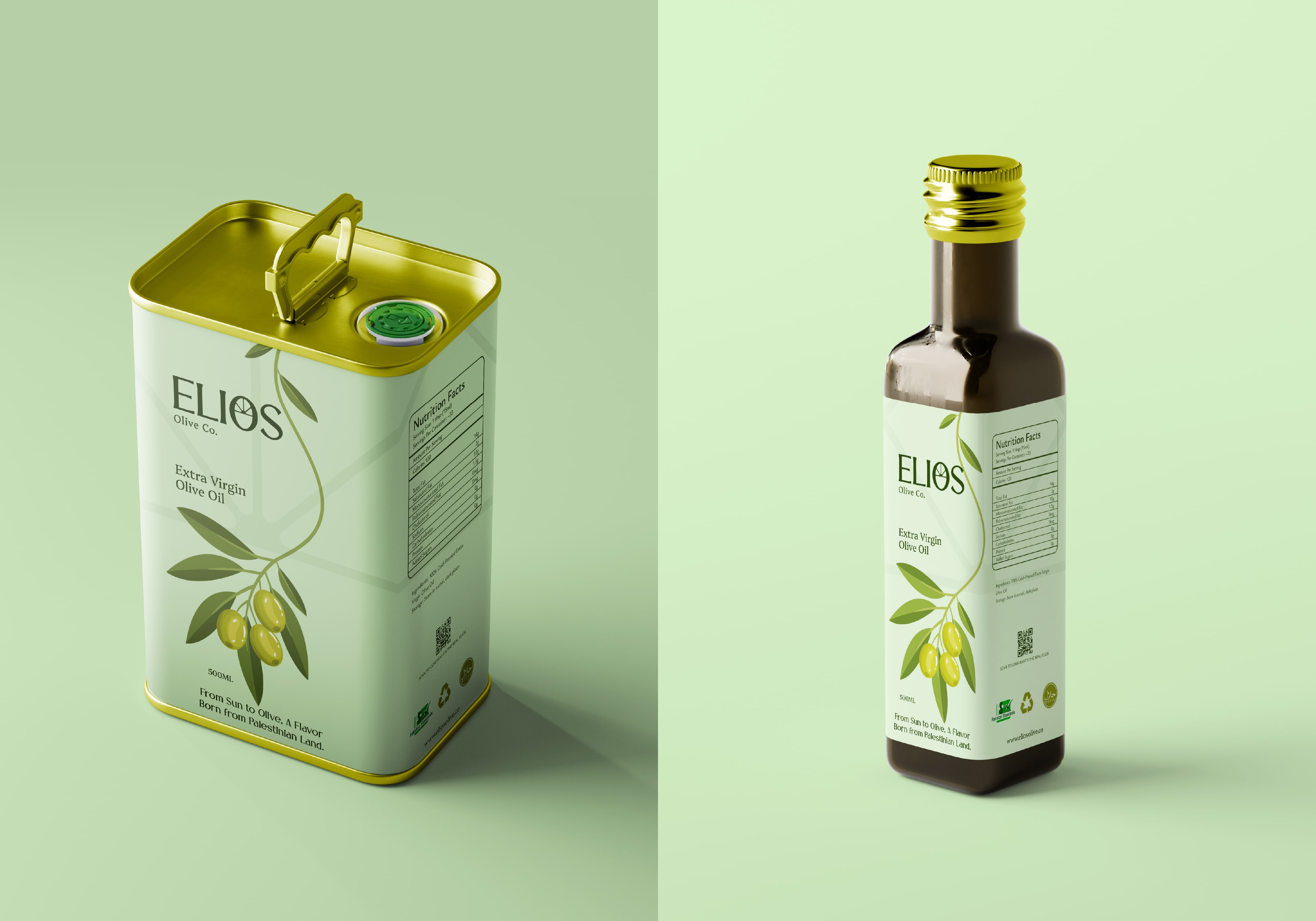 Elios代表文化和傳統橄欖油品牌logo設計包裝設計,自然清新風格 Elios代表文化和傳統橄欖油品牌logo設計包裝設計,自然清新風格