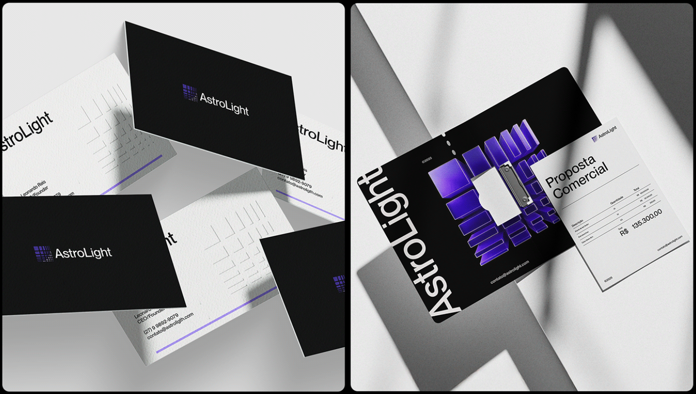 AstroLight LED照明品牌形象設計logo設計靈感源自數(shù)字LED像素 AstroLight LED照明品牌形象設計logo設計靈感源自數(shù)字LED像素