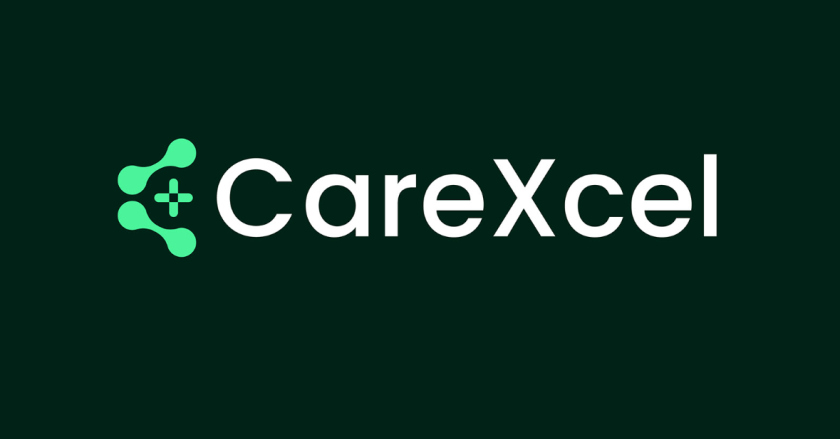 CareExcel 醫(yī)療保健解決方案公司logo設(shè)計(jì)vi設(shè)計(jì)，分子結(jié)構(gòu)加十字