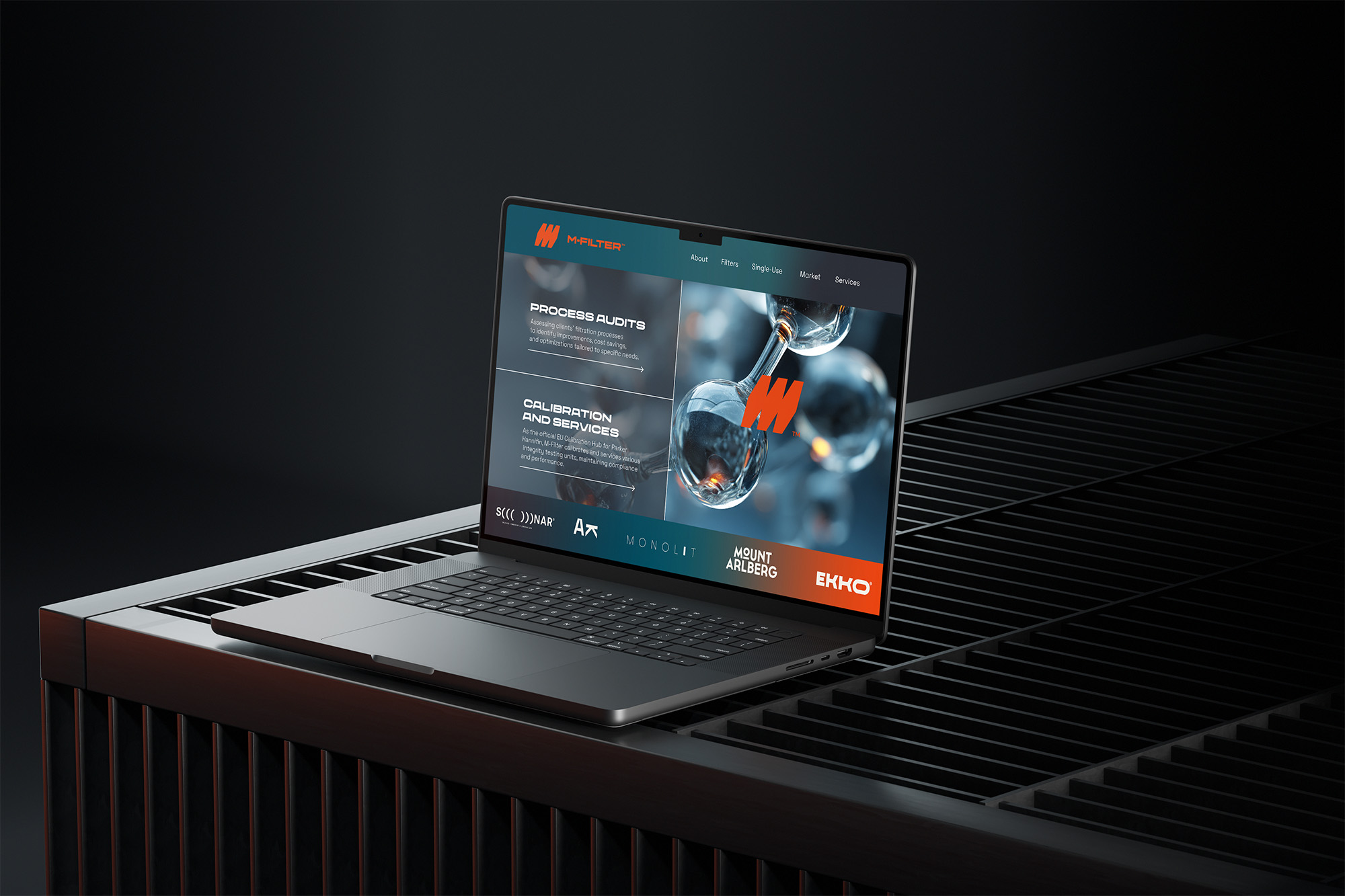 M-Filter 過濾技術(shù)專家品牌視覺形象設(shè)計與M字母logo設(shè)計-上海logo設(shè)計公司-尚略