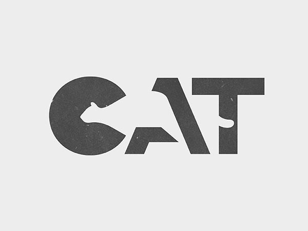 11. Cat負(fù)空間創(chuàng)意標(biāo)志logo設(shè)計