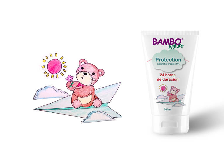 BAMBO班博熊寶寶嬰兒護(hù)膚品包裝設(shè)計(jì)嬰兒沐浴露防曬霜包裝設(shè)計(jì)