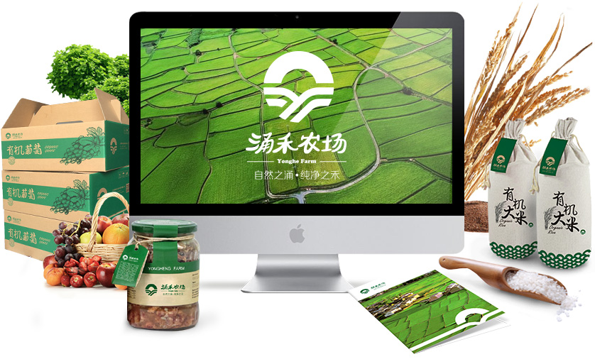 涌禾農(nóng)場“自然之涌,純凈之禾”企業(yè)形象全案策劃設計-上海品牌全案策劃設計公司