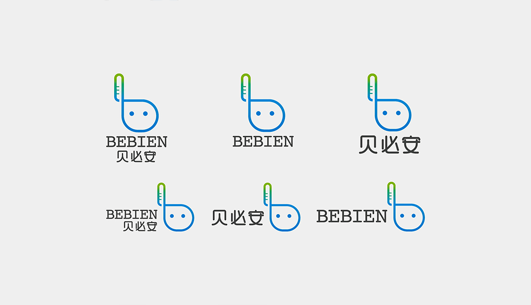 Bebien 貝必安嬰兒智能體溫計品牌命名與logo設計