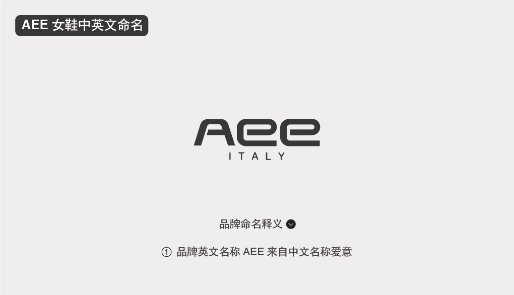 AEE 愛意女鞋品牌商標命名中英文命名