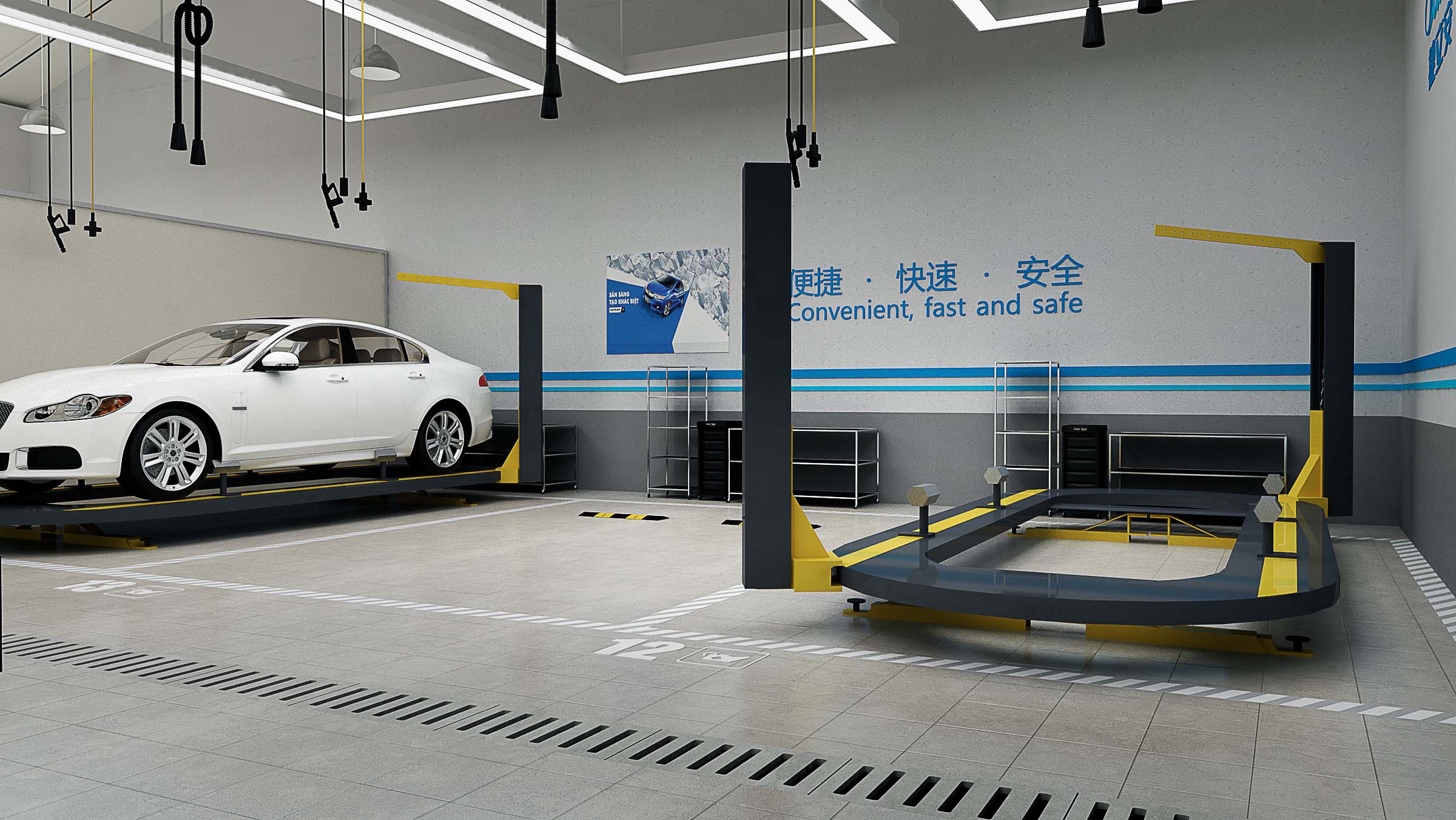 捷立安汽車(chē)維修連鎖店空間SI設(shè)計(jì)