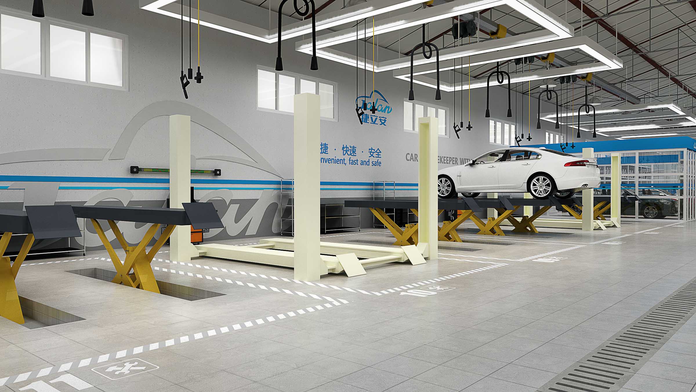 捷立安汽車(chē)維修連鎖店空間SI設(shè)計(jì)