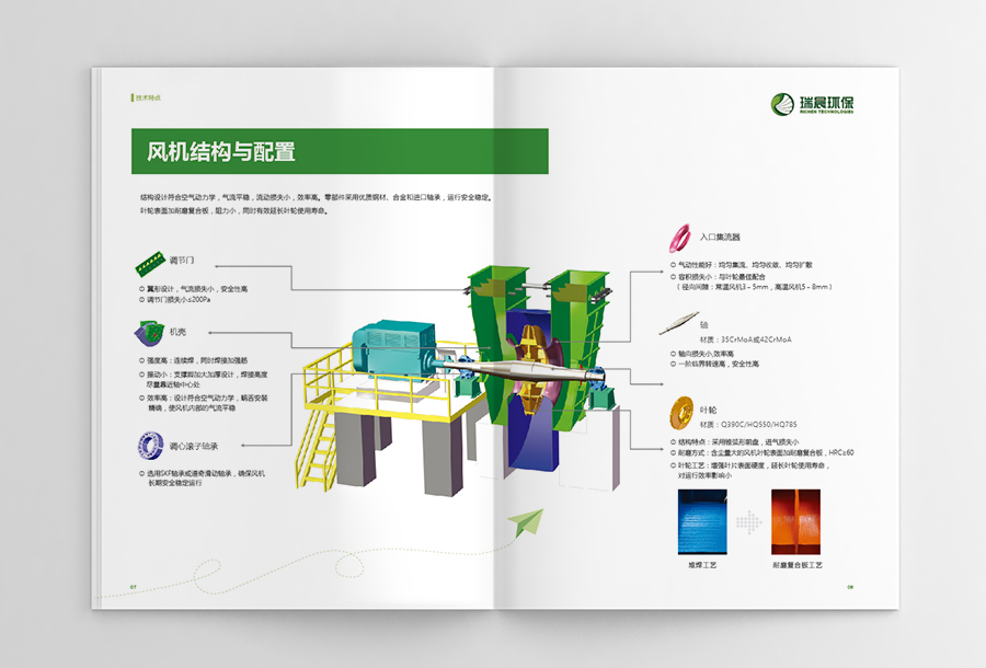 瑞晨環(huán)保水泵風機工業(yè)產(chǎn)品宣傳手冊設(shè)計