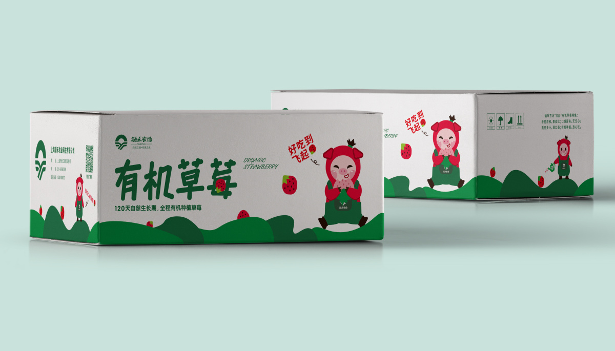 涌禾農場有機草莓包裝設計