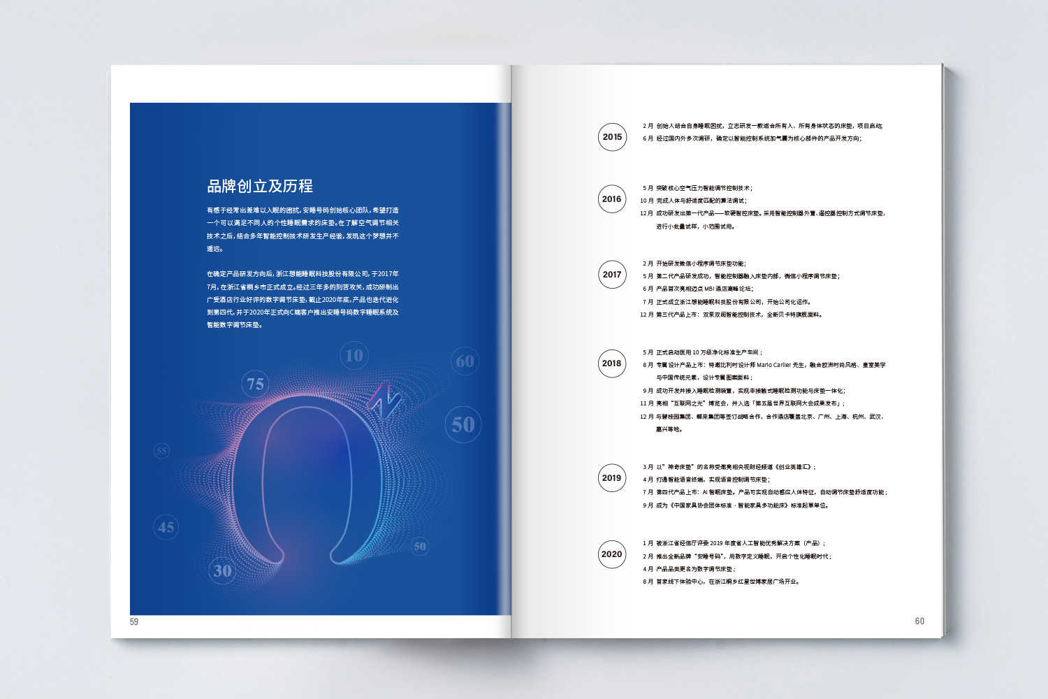 安睡號碼智能數(shù)字調節(jié)床墊宣傳畫冊設計與文案策劃