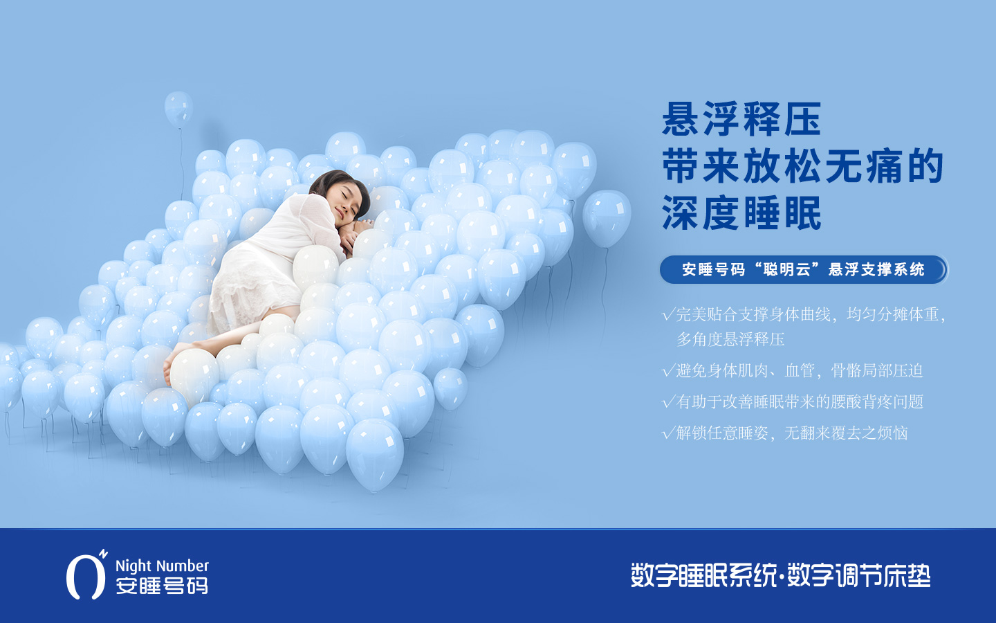 安睡號(hào)碼智能數(shù)字調(diào)節(jié)床墊廣告宣傳海報(bào)設(shè)計(jì)與賣點(diǎn)策劃