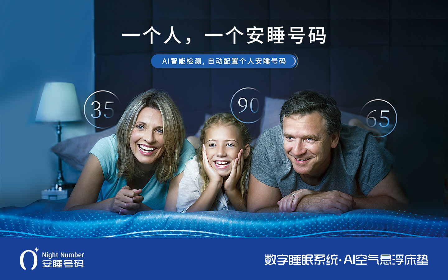 安睡號碼數(shù)字睡眠系統(tǒng)與ai空氣懸浮智能床墊賣點海報宣傳廣告設計